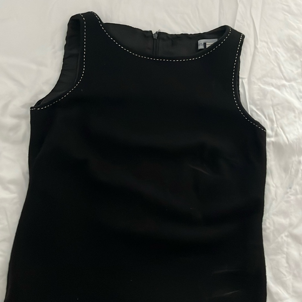 Black wool blend top.